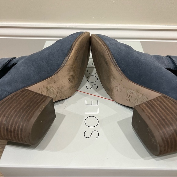 SOLE SOCIETY ANKLE BOOTS AZURE VISTA BLUE 8.5 EUC SHOES - Picture 6 of 10